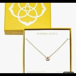 Kendra Scott Riley Garnet 14K Gold Over Brass Pendant Necklace - January #1876